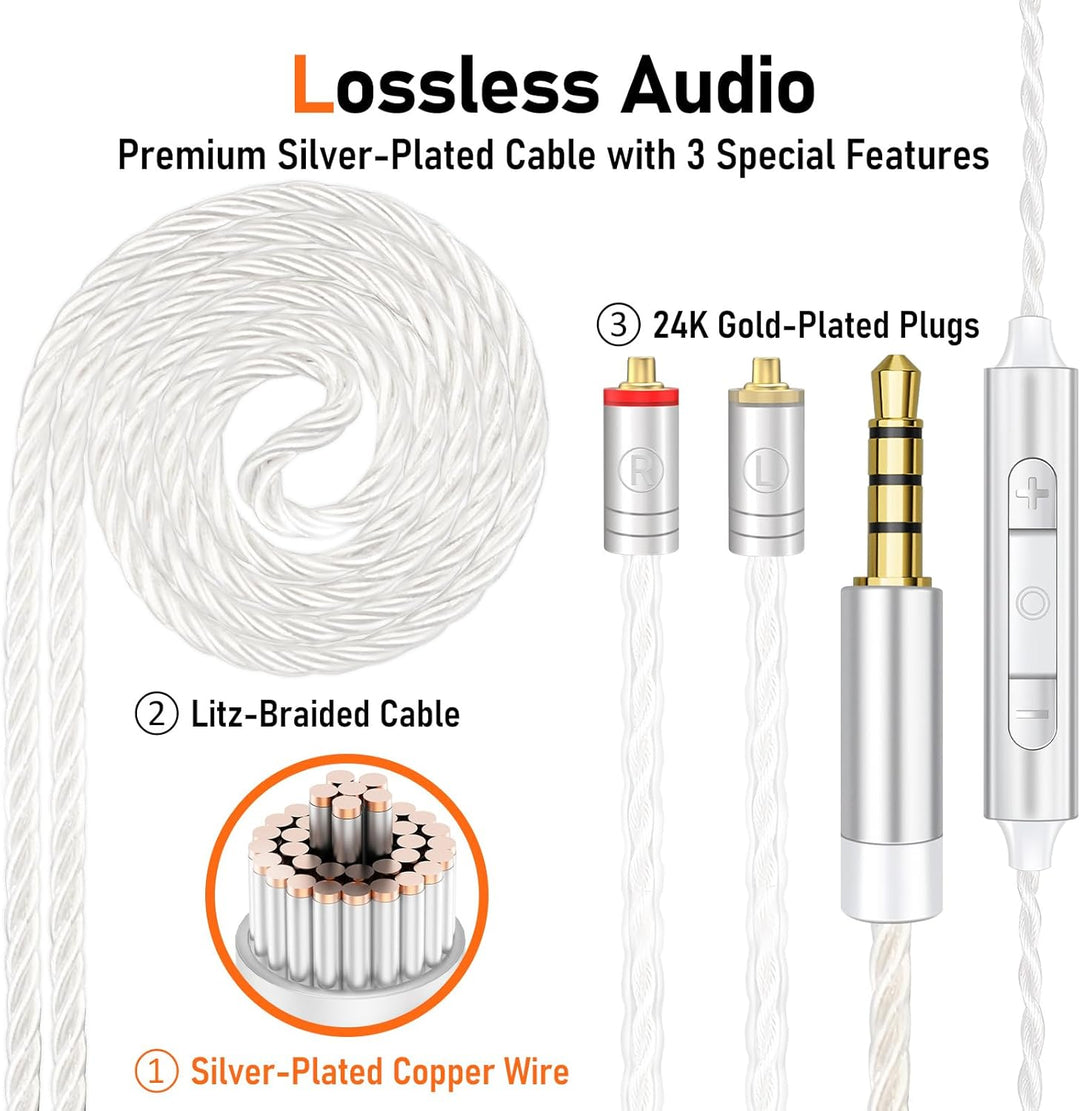 Auriculares Vibes 202M con cable - Auriculares HiFi con monitor de...