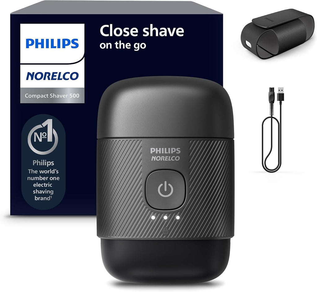 Philips Norelco Serie 500 - Afeitadora eléctrica compacta de viaje, color