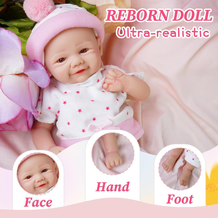 YaLuoQian Muñecas de bebé Reborn realistas de silicona, muñecas de...