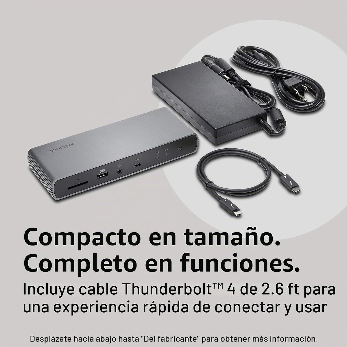 Kensington SD5700T Estación de acoplamiento Thunderbolt 4, Dual 4K, 90W PD - Compatible con Windows y Mac OS (K35175NA)
