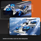 Avión de juguete con control remoto para niños de 4 a 6 a 8 a 10 a 12 años, 2 en 1 de espuma a control remoto, avión a control remoto, mini dron, auto de carreras para niños principiantes de 4, 5, 6