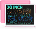 Tableta de escritura LCD de 20 pulgadas para niños de 3 a 8 años – Bloc de dibujo electrónico y tablero de garabatos como regalo educativo de cumpleaños para niñas y niños (rosa)
