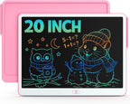 Tableta de escritura LCD de 20 pulgadas para niños de 3 a 8 años – Bloc de dibujo electrónico y tablero de garabatos como regalo educativo de cumpleaños para niñas y niños (rosa)