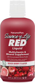 NaturesPlus Source of Life RED Multivitamínico líquido - 30 onzas, 30 Ounce