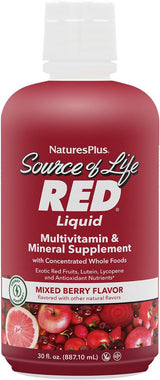 NaturesPlus Source of Life RED Multivitamínico líquido - 30 onzas -...