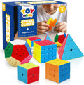 STEAM Life Juego de cubos de velocidad, juego de cubos de velocidad de 2 x 2, 3 x 3, 4 x 4, megaminx y cubo piramidal, sin calcomanías, colección de cubos mágicos para niños y adultos