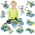 Juego de 107 piezas de erector motorizado para niños de 4, 5, 6, 7, 8 +, juguetes de construcción STEM para niños y niñas de 3-5, 4, 8, 5-7, 6-8 años, kit de ingeniería, motor eléctrico, actividades de aprendizaje de regalo educativo creativo