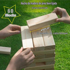 GOROCK Juegos gigantes de torre de caída, 60 piezas de bloques de madera de