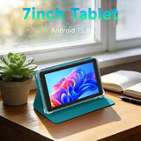 WUIUHOU Tablet Android 15 de 7 pulgadas, tableta con funda, 8 GB de...