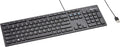 Amazon Basics Teclado QWERTY con cable tamaño completo negro