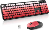 SQMD Combo de teclado y ratón inalámbricos, teclado de máquina de e...