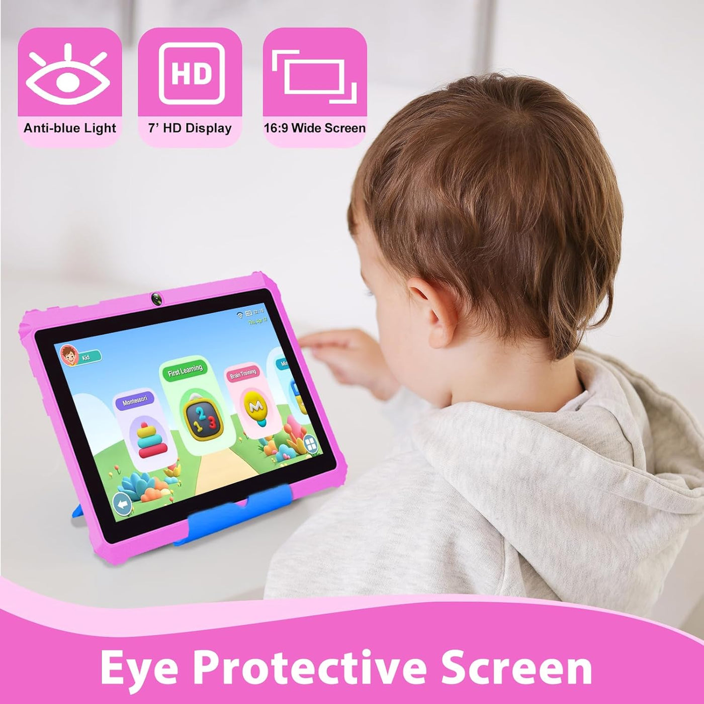 Tablet para niños de 7 pulgadas, tableta para niños pequeños para n...