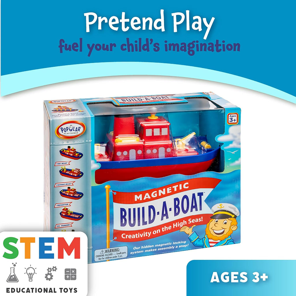 POPULAR PLAYTHINGS Juguete magnético de baño Build-a-Boat