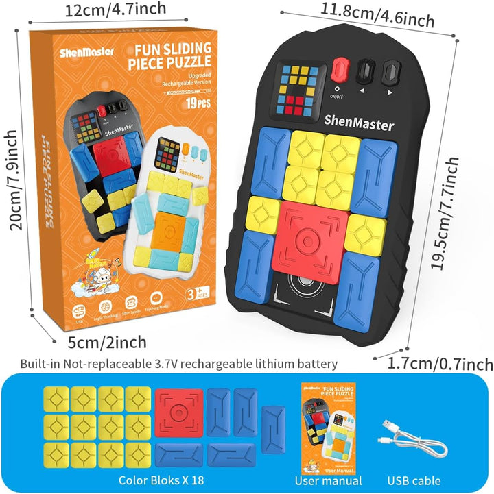 Klotski - Juego de rompecabezas recargable, juguetes cerebrales par...