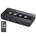 Cable Matters Conmutador USB 3.0 de 4 puertos para 4 computadoras, soporte