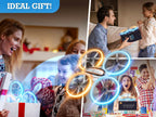 Q9s Drones para niños, dron RC genial con retención de altitud y modo sin cabeza, cuadricóptero de pasatiempos con luz azul y naranja, 2 baterías y control remoto, regalos de cumpleaños y Navidad