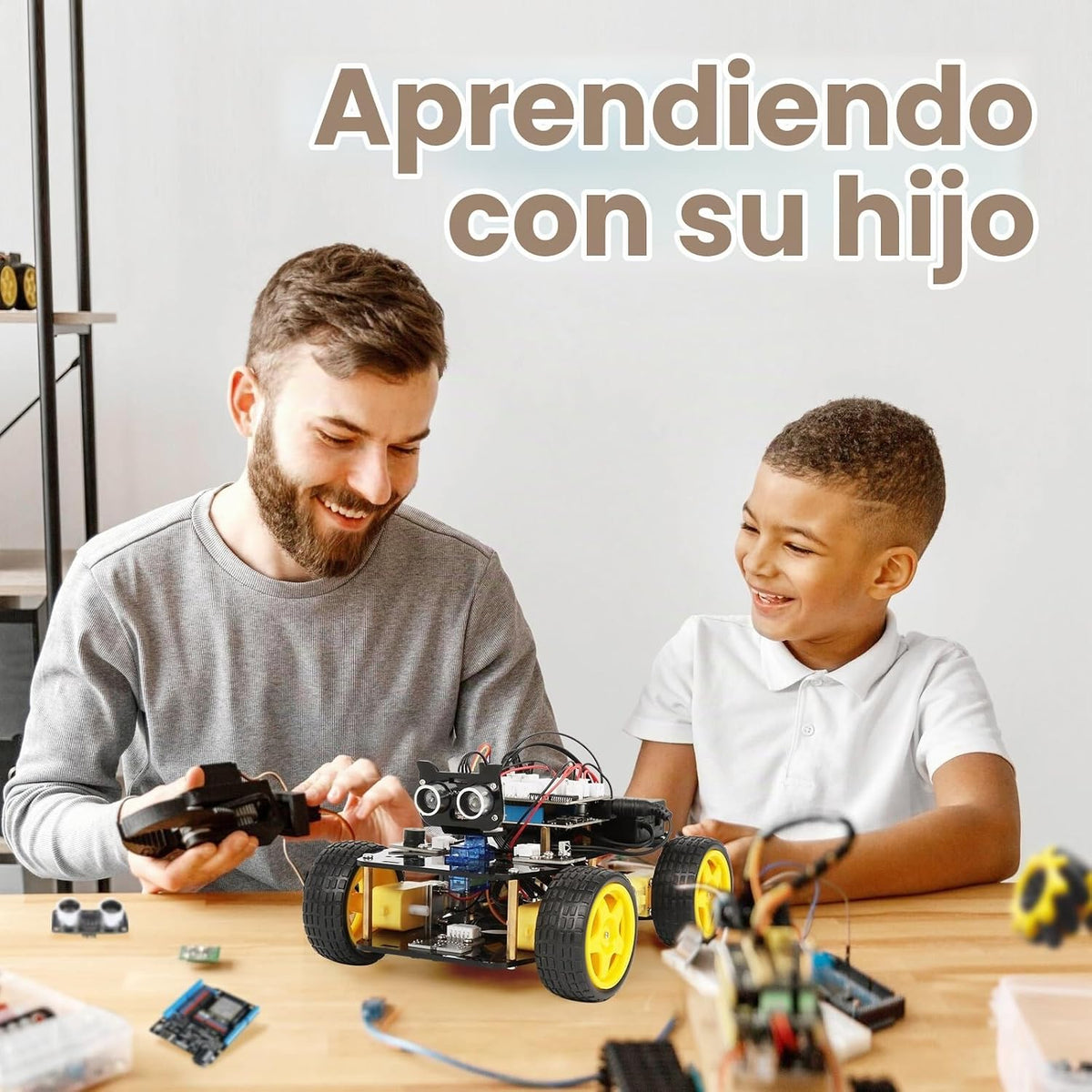 ACEBOTT Kit de robótica para niños de 8 a 12 años de 12 a 16 años, kit de coche robot inteligente compatible con Arduino & Scratch, kit de robot de codificación de juguetes STEM con control de aplicación, regalos STEM para niños y adolescentes