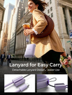 LISEN Cargador portátil magnético para iPhone 10000mAh, Violeta suave