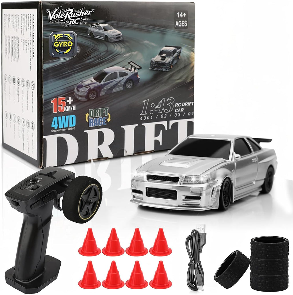 [Actualización 2026] Coche RC Drift Mini 1/43 con giroscopio, 4WD RTR
