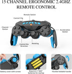 Kit de brazo robótico, brazo robótico flexible de control remoto con agarre de 360° y ruedas, kit de ciencia 2 en 1, el mejor regalo de cumpleaños para niños y adultos, no requiere montaje (con regalo)