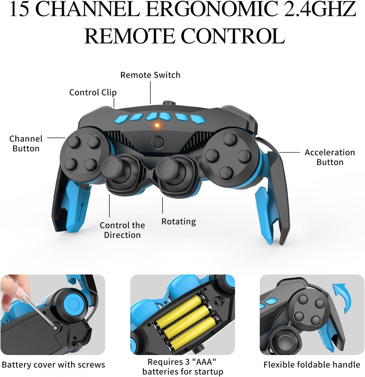 Kit de brazo robótico, brazo robótico flexible de control remoto con agarre de 360° y ruedas, kit de ciencia 2 en 1, el mejor regalo de cumpleaños para niños y adultos, no requiere montaje (con regalo)