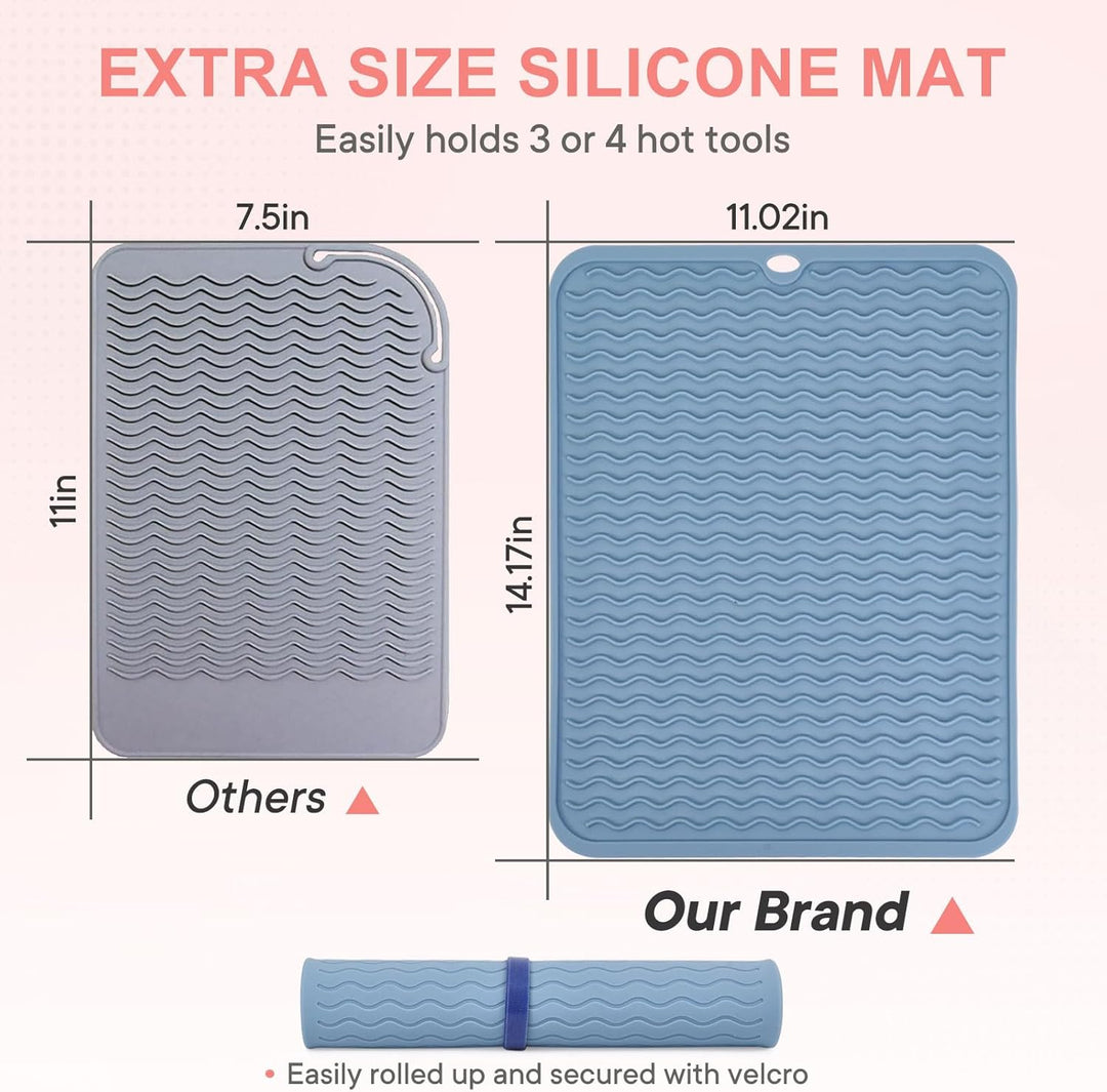 Suafrnut - Alfombrilla de silicona resistente al calor extra grande...