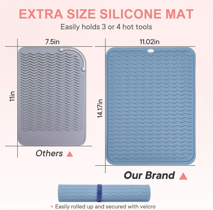 Suafrnut - Alfombrilla de silicona resistente al calor extra grande...