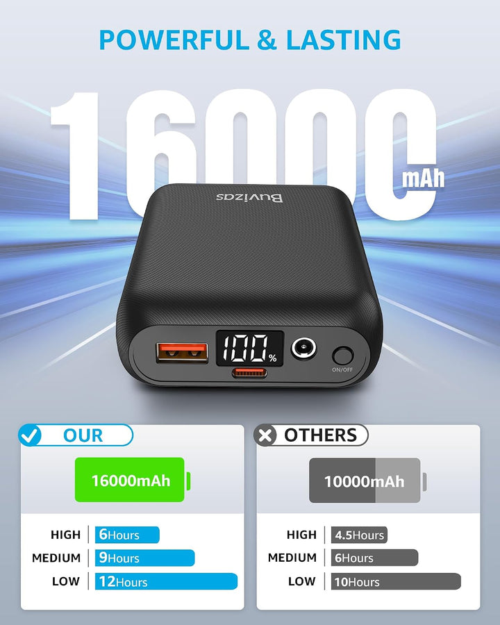 Paquete de batería de chaleco térmico de 7.4 V 16000 mAh compatible...