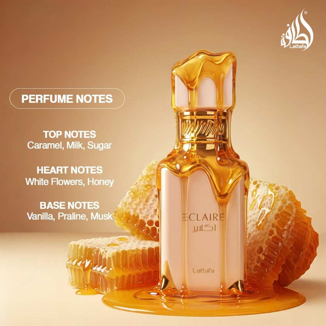 Lattafa Eclair - Vainilla, Caramelo, Dulce, Floral - Eau de Parfum...