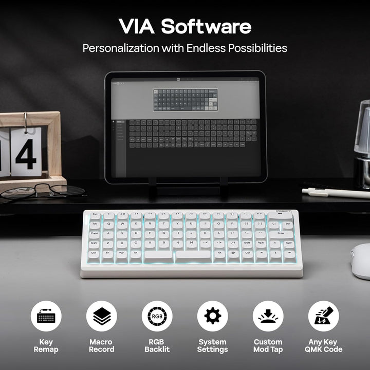 Teclado mecánico EPOMAKER Hack70 Planck con VIA personalizado, 2,4...