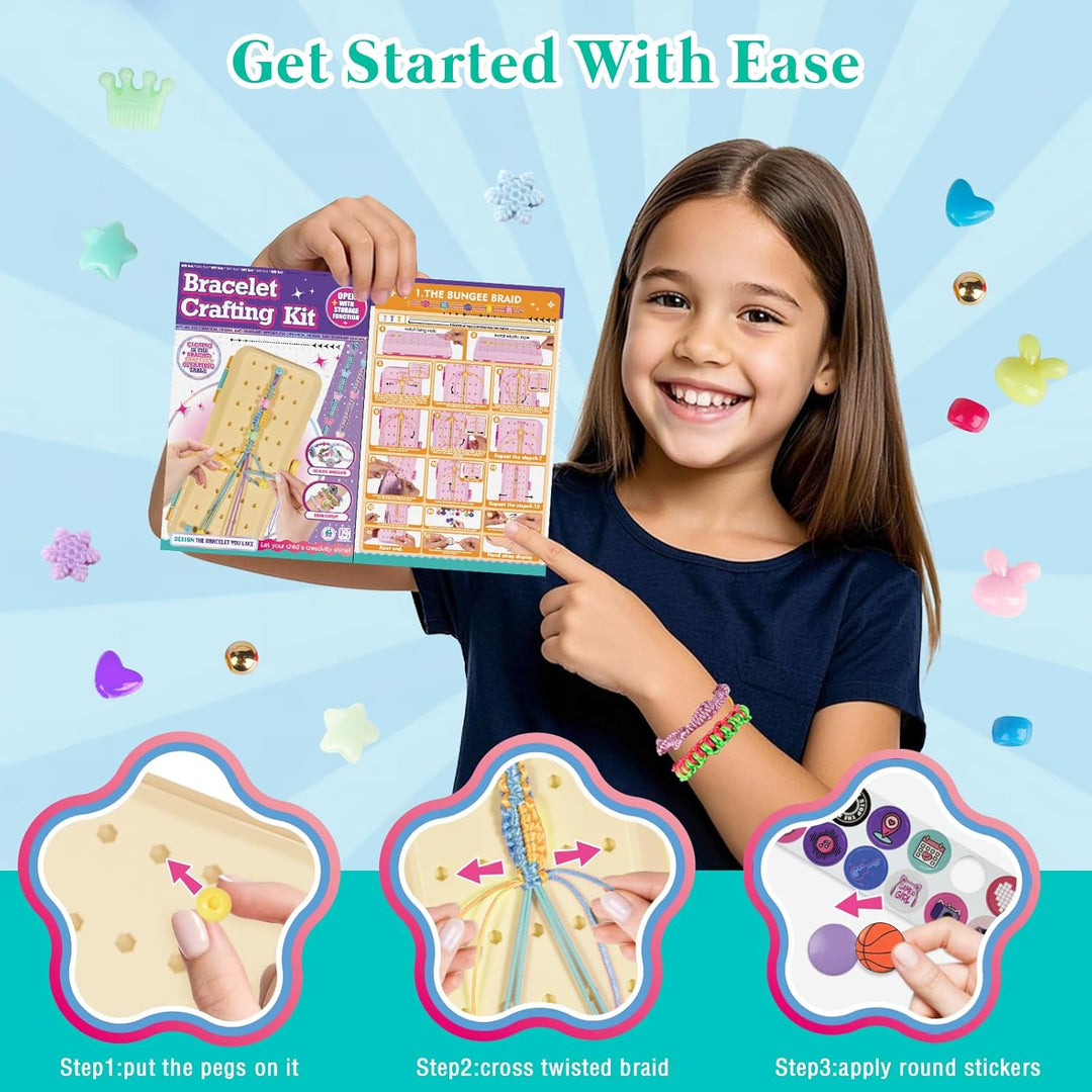 Kit de fabricación de pulseras de la amistad con caja de almacenami...