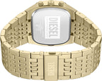 Reloj para hombre Diesel Spiked Cushion Chronograph de acero inoxidable tono dorado (Modelo: DZ4718)