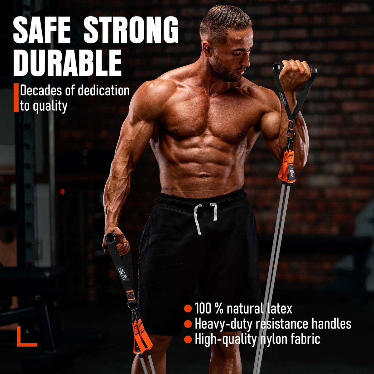 Bandas de Resistencia con Asas, Bandas de 175 lb para Entrenamiento