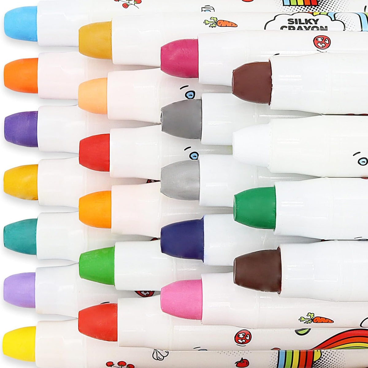 Lebze - Crayones lavables jumbo, 24 colores no tóxicos, regalo para niños