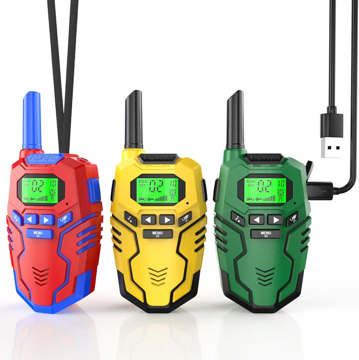 Inspireyes Walkie Talkies Juguetes para niños recargables, radio de...