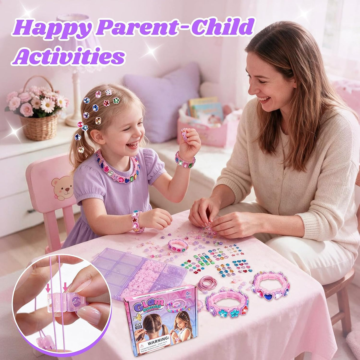 AOSITE Kit de fabricación de pulseras de la amistad para niñas de 4 a 12