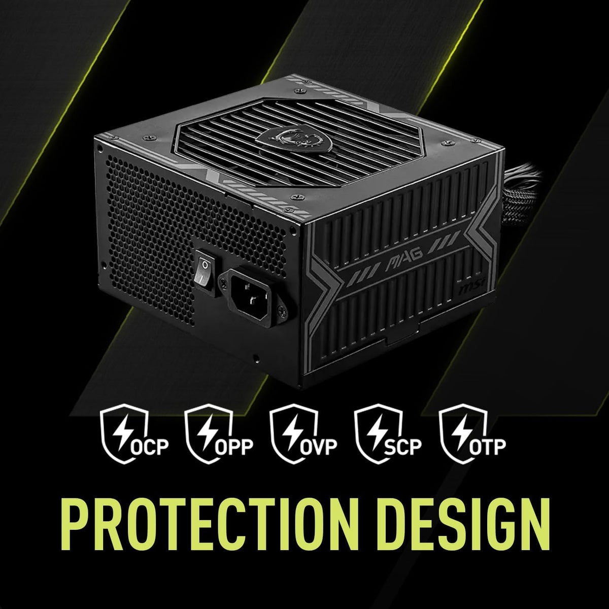 MSI MAG A650BE, fuente de alimentación semimodular compacta ATX de...
