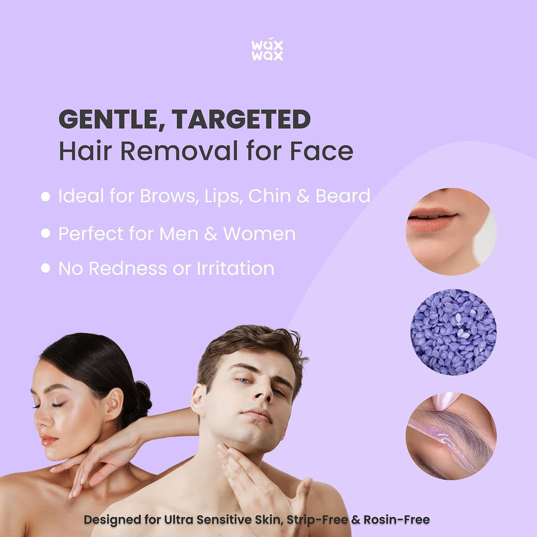 Wax Wax Cuentas de cera dura de orquídea, cera facial para piel ult...