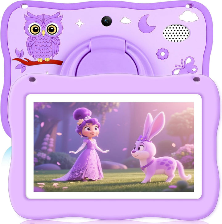 Tableta para Niños de 7 Pulgadas, Tableta para Niños Pequeños con C...