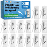 AZEN 300 unidades de hilo dental a granel, púas de hilo dental envu...