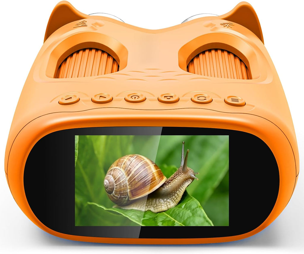 Microscopio y telescopio para niños 2 en 1, 1000X, pantalla de 2" IPS (amarillo)
