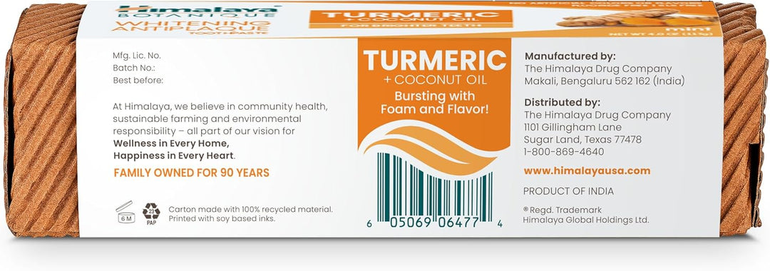 Himalaya Botanique Pasta dental blanqueadora antiplaca, sabor menta...