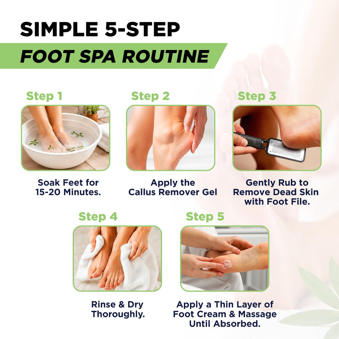 FOOT CURE Juego de pedicura exfoliante y removedor de callos \u2013...