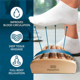 TheraFlow Masajeador de pies de madera para neuropatía, dolor de ta...