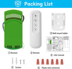 Kit de control remoto para ventilador de techo con receptor, repuesto para Hunter 99770