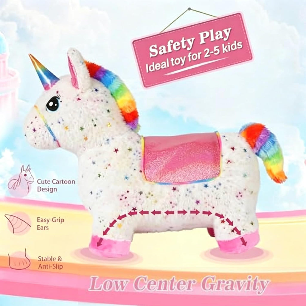 Juguetes de caballo animoso de unicornio, unicornio inflable con