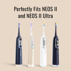 Soocas Multiclean - Cabezales de repuesto para cepillos de dientes eléctricos ultra suaves, compatibles con NEOS II y NEOS II Ultra, 2 cabezales de cepillo, cerdas suaves, azul medianoche