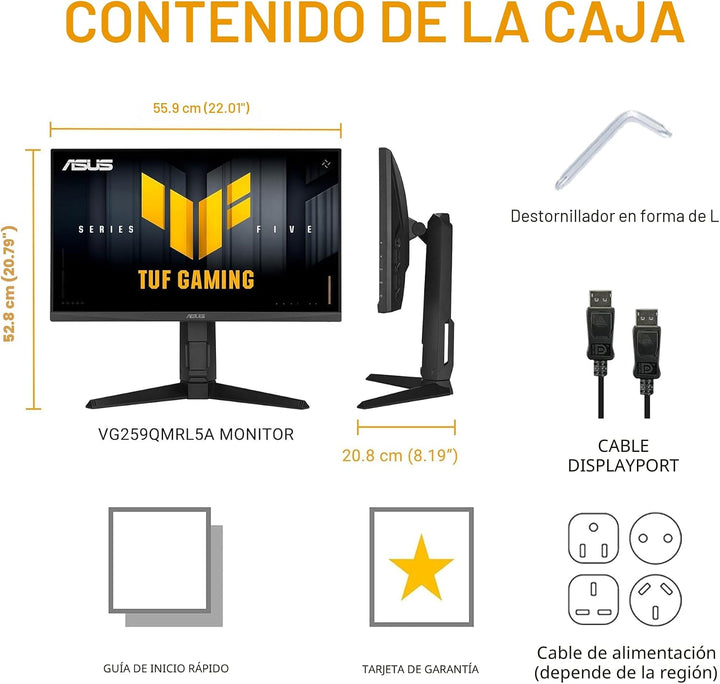 ASUS TUF Gaming Series 5 Monitor para juegos de 24.5 pulgadas 1080P...