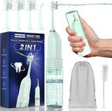 Cepillo de dientes eléctrico con hilo dental de agua, kit de limpie...