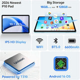 Frameflow Tablet de 10 pulgadas, Android 16 Tablets con funda, 16 G...